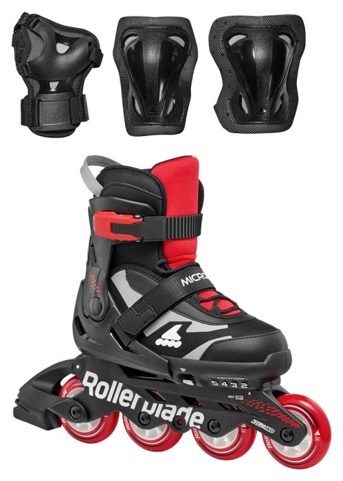 Rollerblade ролики Microblade Combo black-red 33-36.5, укр, укр