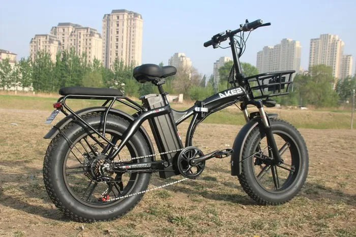 Електровелосипед Akez F02 (750 Вт; 15 А*год; 48 В), колеса 20", з ручкою газу, чорний