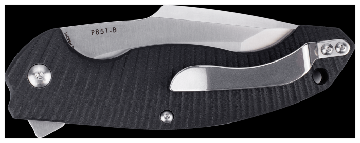 Ніж складаний туристичний Ruike P851-B, (8.9 см) 14C28N / G10 чорний