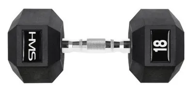 Гантель шестигранна HMS HEX PRO, 18 кг