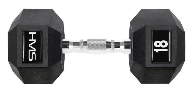 Гантель шестигранна HMS HEX PRO, 18 кг