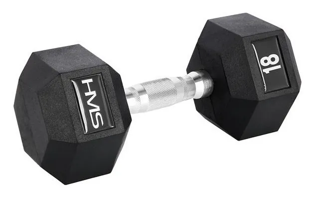 Гантель шестигранна HMS HEX PRO, 18 кг