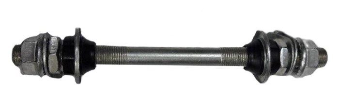 Ось передняя Rou М10х140мм в сборе, под гайку, хром