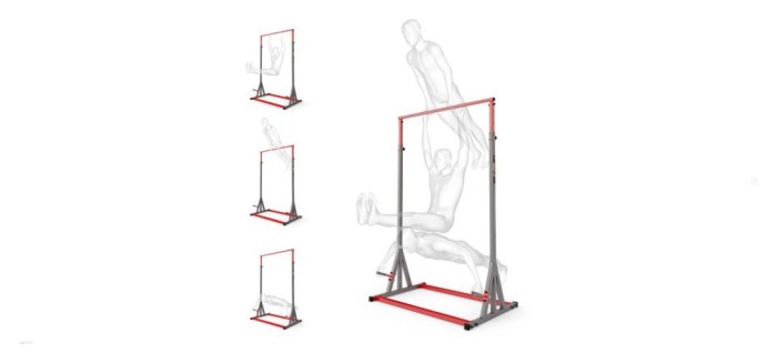 Турник с упорами для отжима MC-017