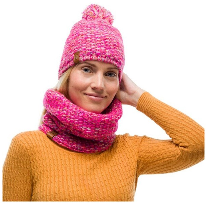 Шарф-труба Buff Knitted & Fleece Neckwarmer Grete, Pink