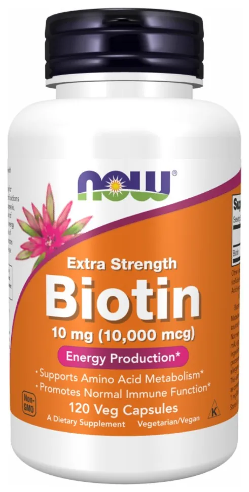 BIOTIN 10mg (10,000mcg) - 120 vcaps