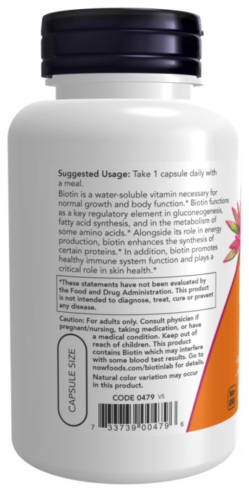 BIOTIN 10mg (10,000mcg) – 120 vcaps