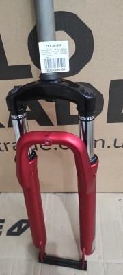 Вилка 26&quot; Амортизаційна ST 1-1/8 rod-200 безрізьбова travel-50мм disc червоний (матовий) YS 3041 matt LIANJI LJ641 TREK 13&quot;