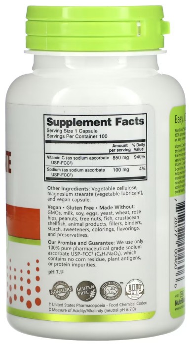 Sodium Ascorbate - 100 caps