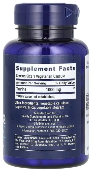 Taurine 1000mg - 90 vcaps