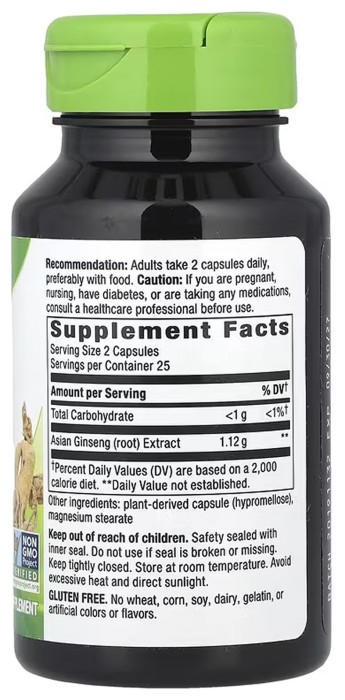 Asian Ginseng - 50 vcaps