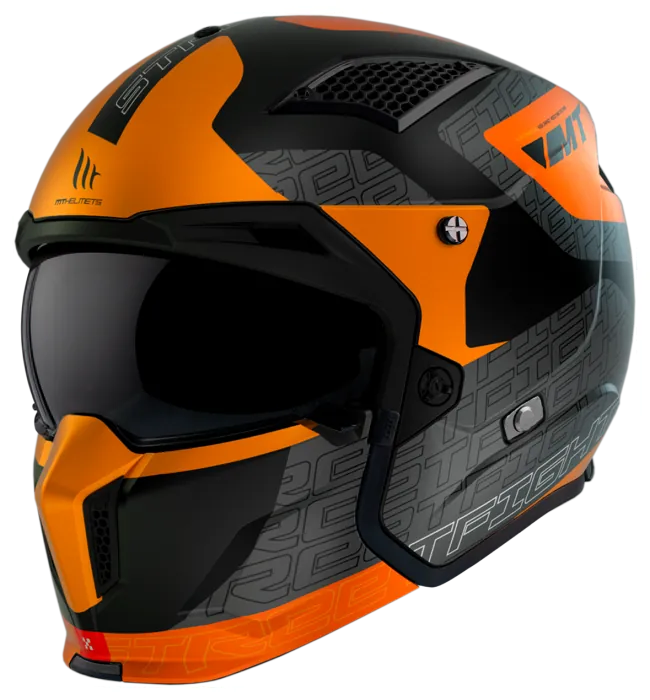 Мотошолом MT STREETFIGHTER SV S Totem B4 Matt Orange ECE2206 XS