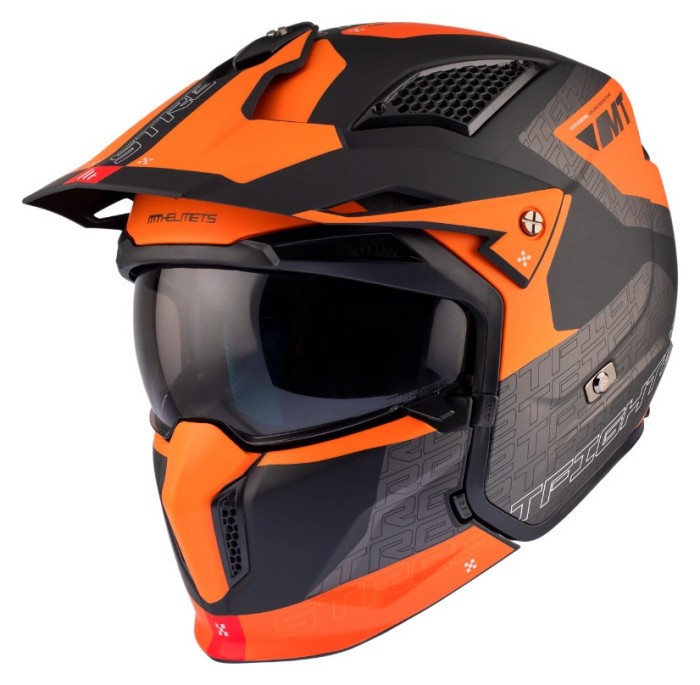 Мотошолом MT STREETFIGHTER SV S Totem B4 Matt Orange ECE2206 XS