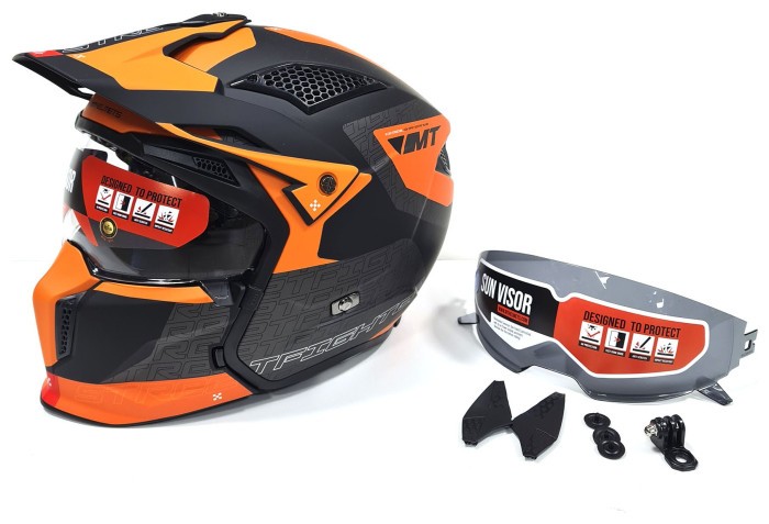 Мотошолом MT STREETFIGHTER SV S Totem B4 Matt Orange ECE2206 XS