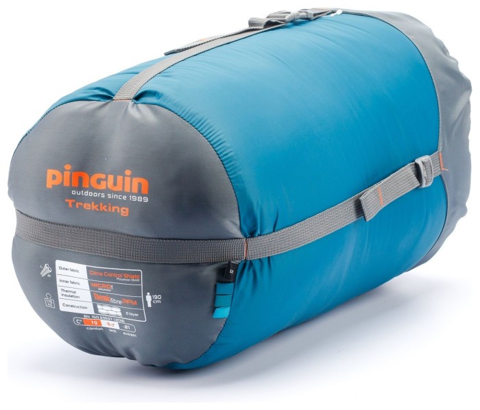 Спальный мешок Pinguin Trekking (1/-5°C), 205 см - Left Zip, Petrol (PNG 238563) 2020