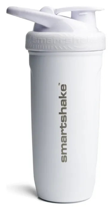 Шейкер спортивний SmartShake металевий Reforce Stainless Steel 30oz/900ml White