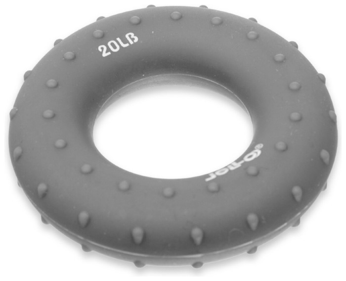 Еспандер кистьовий Кільце (1шт) JELLO FI-1787 (силікон, навантаження 20LB), сірий, укр, укр