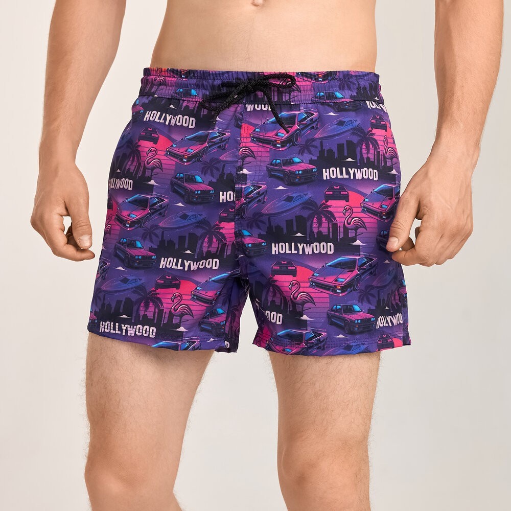 Принтованные мужские шорты для плавания Pobedov Pool day Hollywood