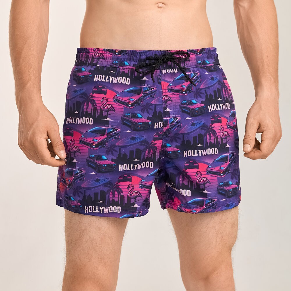 Принтованные мужские шорты для плавания Pobedov Pool day Hollywood
