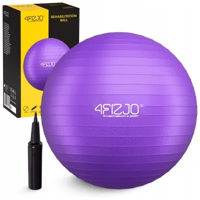 М'яч для фітнесу (фітбол) 4FIZJO 65 см Anti-Burst Violet (P-5905973404778)
