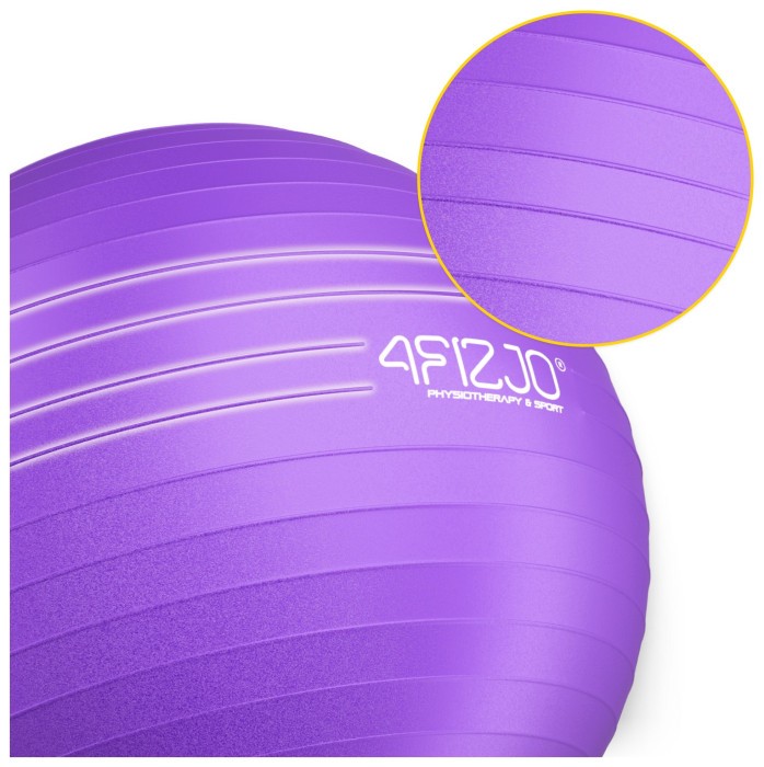 М'яч для фітнесу (фітбол) 4FIZJO 65 см Anti-Burst Violet (P-5905973404778)