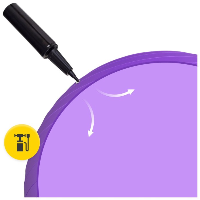 М'яч для фітнесу (фітбол) 4FIZJO 65 см Anti-Burst Violet (P-5905973404778)