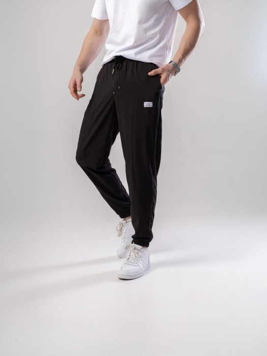 Черные джогера для мужчин. Мужские демисезонные легкие брюки джогеры Pobedov Savaya