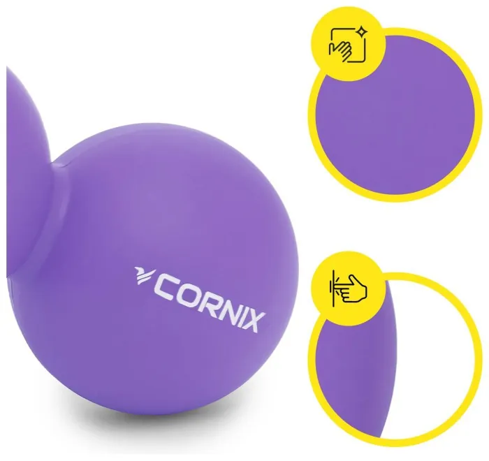 Массажный мяч Cornix Lacrosse DuoBall 6.3 x 12.6 см XR-0114 Purple