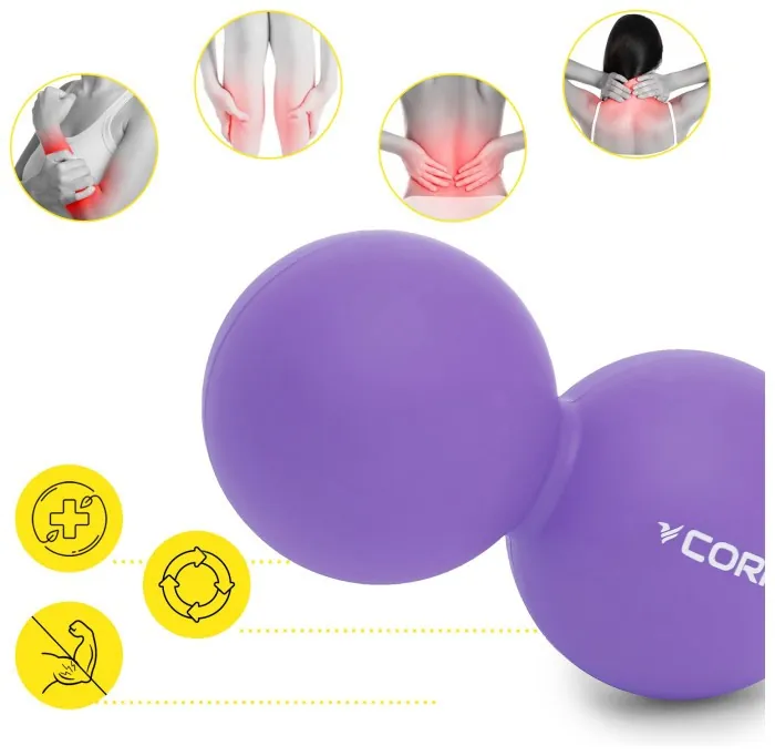 Массажный мяч Cornix Lacrosse DuoBall 6.3 x 12.6 см XR-0114 Purple