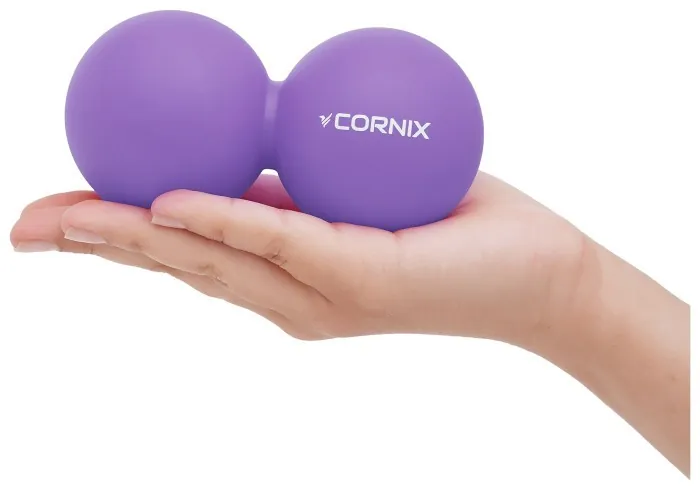Массажный мяч Cornix Lacrosse DuoBall 6.3 x 12.6 см XR-0114 Purple