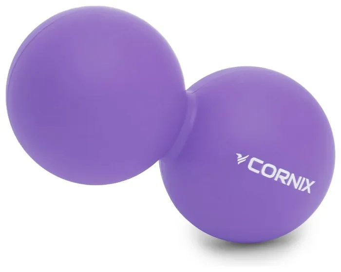 Массажный мяч Cornix Lacrosse DuoBall 6.3 x 12.6 см XR-0114 Purple