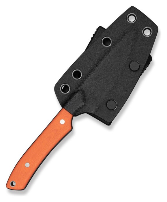 Ніж фіксований кишеньковий Civivi High Grass Field Knife (7,4 см) 14C28N / G10 помаранчевий з чохлом