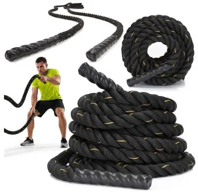 Канат тренувальний Actiget Battle Rope 9 м для кросфіту ACT0015 Black