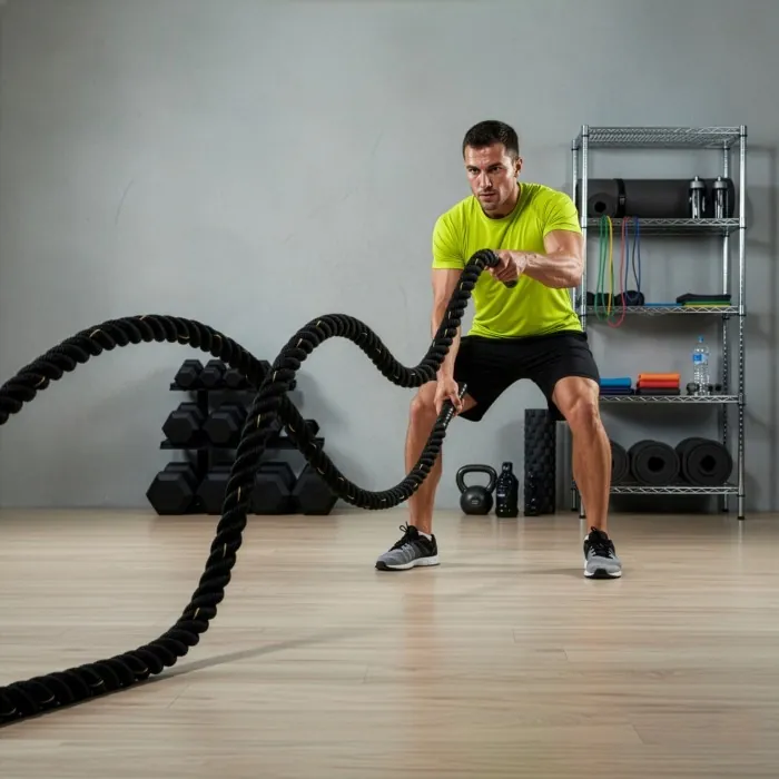 Канат тренувальний Actiget Battle Rope 9 м для кросфіту ACT0015 Black