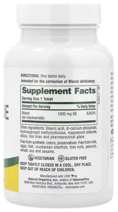 Niacinamide 1000mg - 90 tabs
