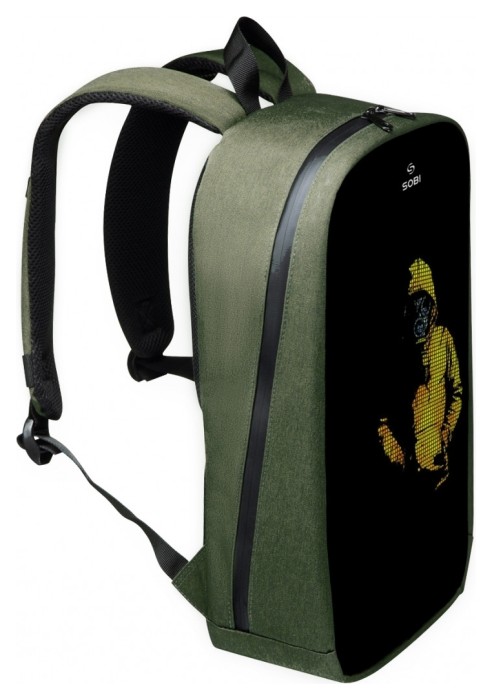 Рюкзак Sobi Pixel Max SB9703 Green с LED экраном