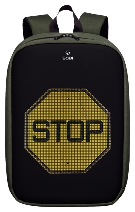 Рюкзак Sobi Pixel Max SB9703 Green с LED экраном