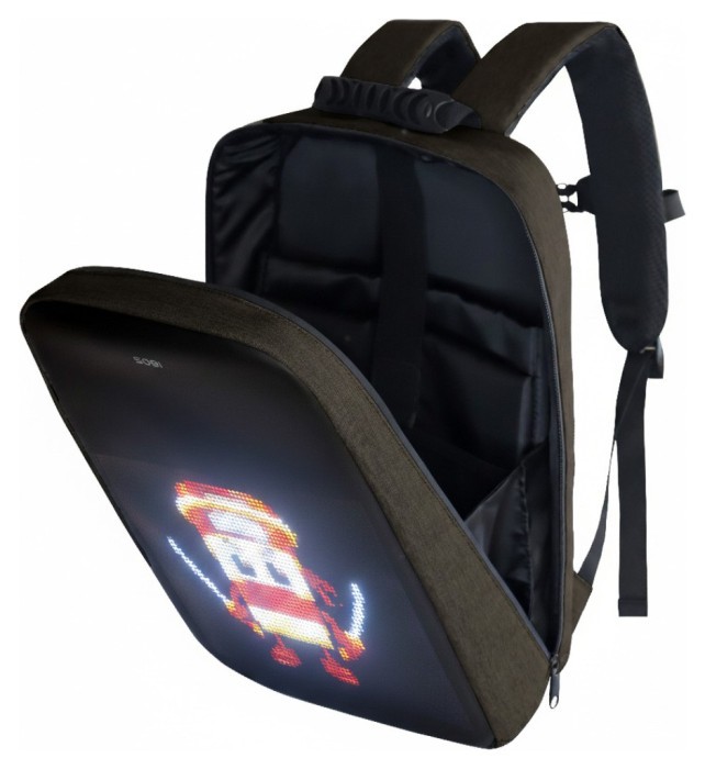 Рюкзак Sobi Pixel Max SB9703 Green з LED екраном, укр, укр
