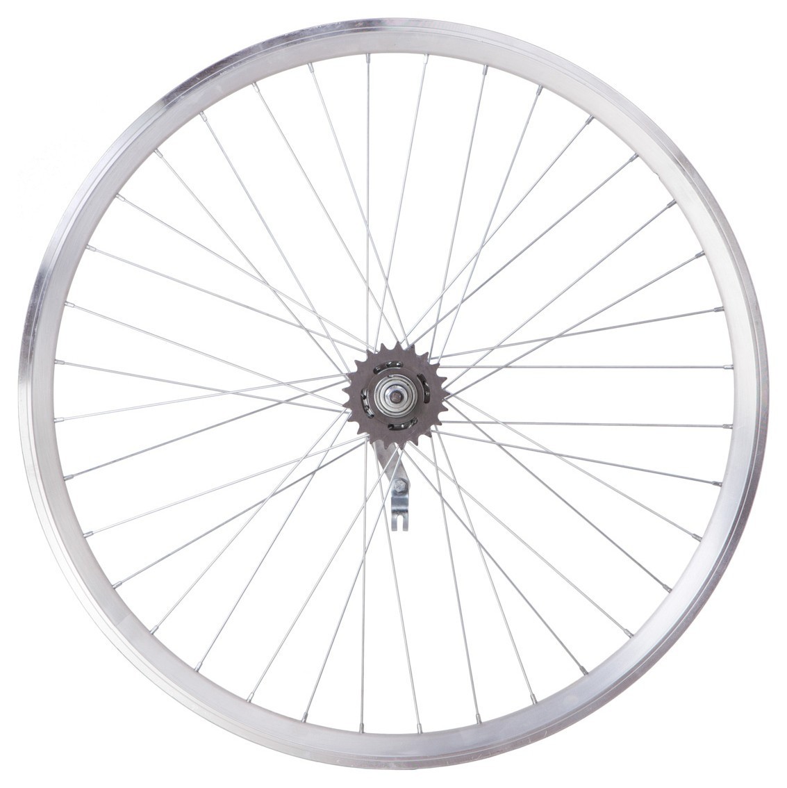 Колесо задн. VLT 28" AL 36H двост. silver; Втулка черв'ячна. SHUNFENG SF-CT01 на гайках