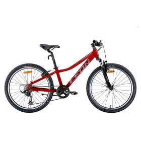 Велосипед 24&quot; Leon JUNIOR AM Vbr 2022 (красный с серым) 