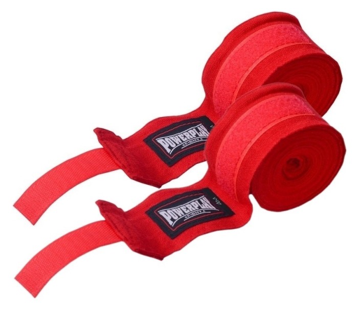 Бинты для бокса PowerPlay 3046 Красные NYLON (2.5 м) Красные NYLON (2.5 м)