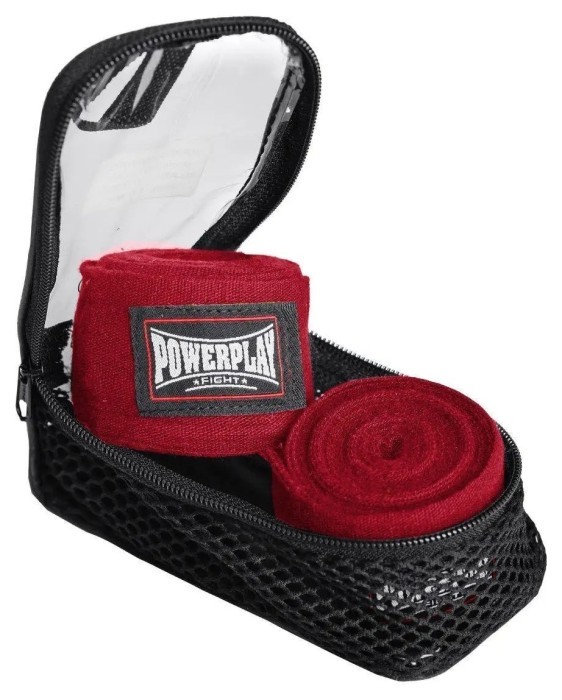 Бинты для бокса PowerPlay 3046 Красные NYLON (2.5 м) Красные NYLON (2.5 м)