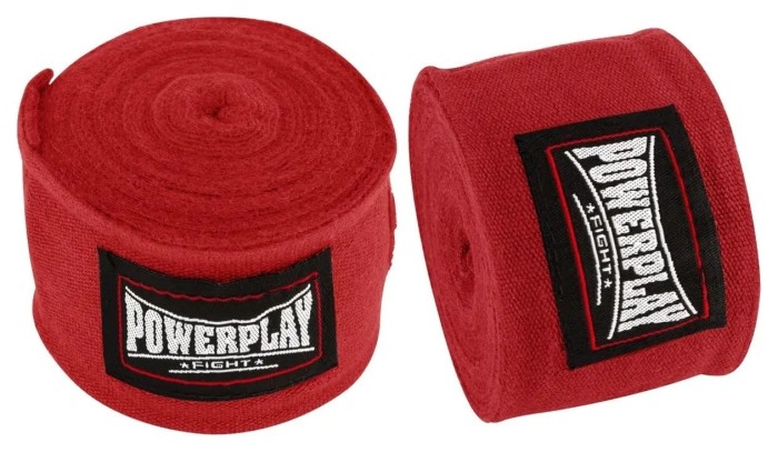 Бинты для бокса PowerPlay 3046 Красные NYLON (2.5 м) Красные NYLON (2.5 м)