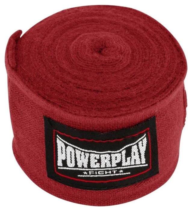 Бинты для бокса PowerPlay 3046 Красные NYLON (2.5 м) Красные NYLON (2.5 м)