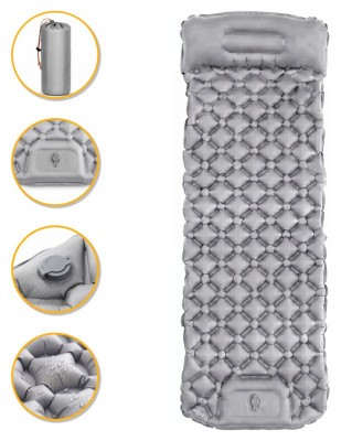 Надувний похідний килимок матрац LEOBRO Air Mat 190 x 60 см Grey (LB-1094)