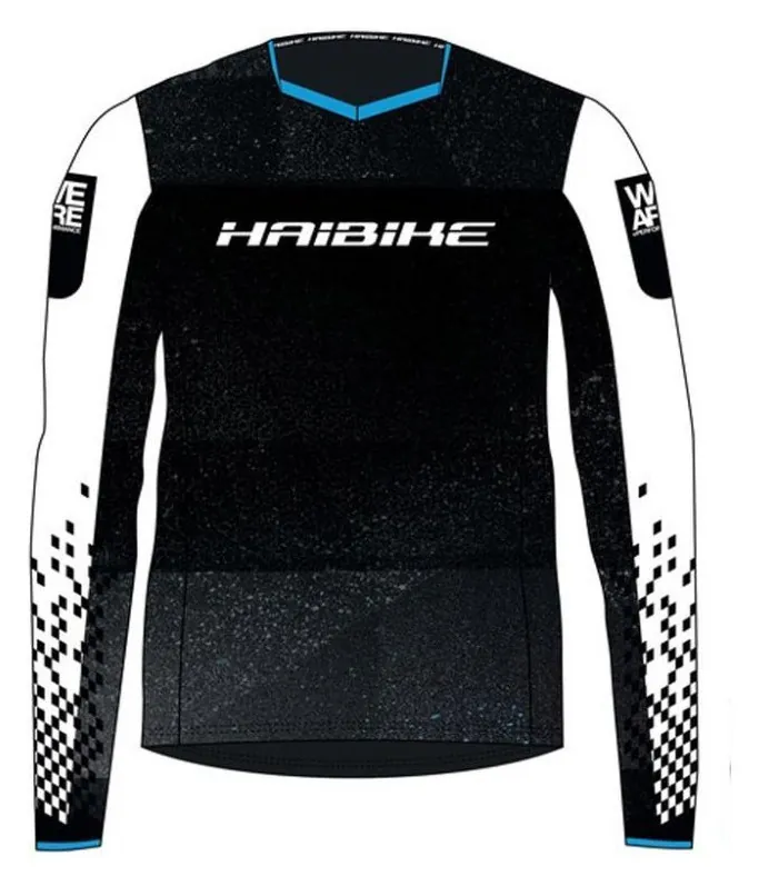 Футболка Haibike "Freeride", довгий рукав, XL, чорно-білий (SPT_9505200908)