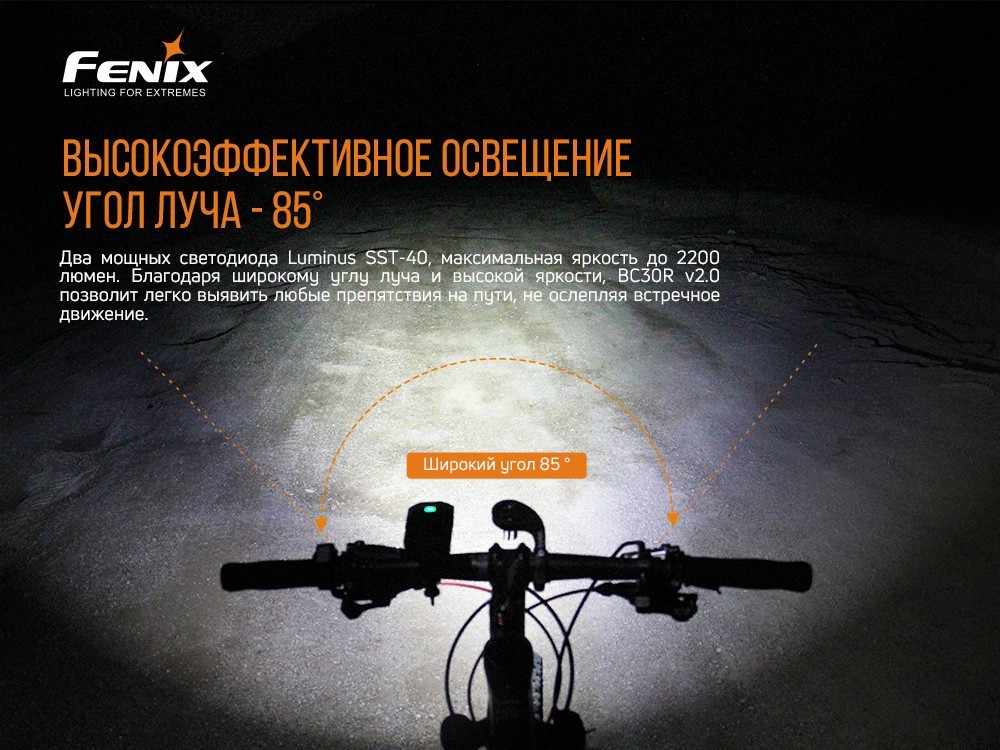 Велофара Fenix BC30 V2.0, укр, укр