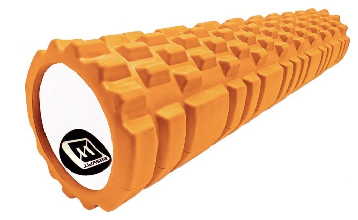 Масажний ролер EasyFit Grid Roller 60 см v.3.1 фіолетовий, укр, укр