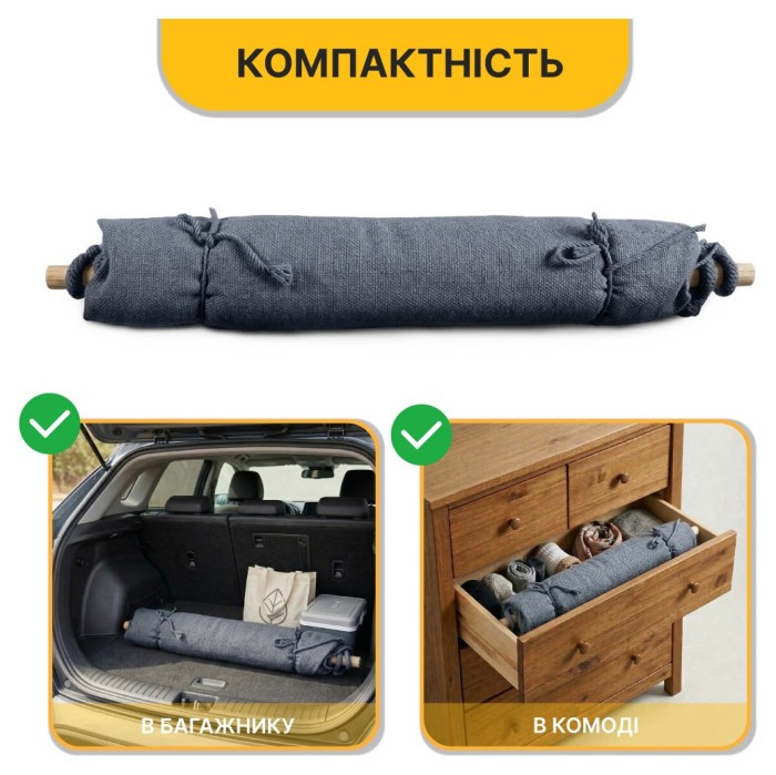 Підвісне бразильське крісло-гамак LEOBRO XL Grey з подушками (LB-1114)
