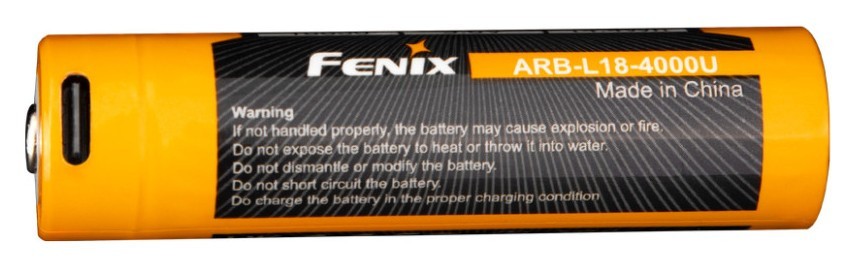 Акумулятор 18650 Fenix ARB-L18-4000U Type-C